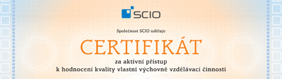 Certifikát SCIO